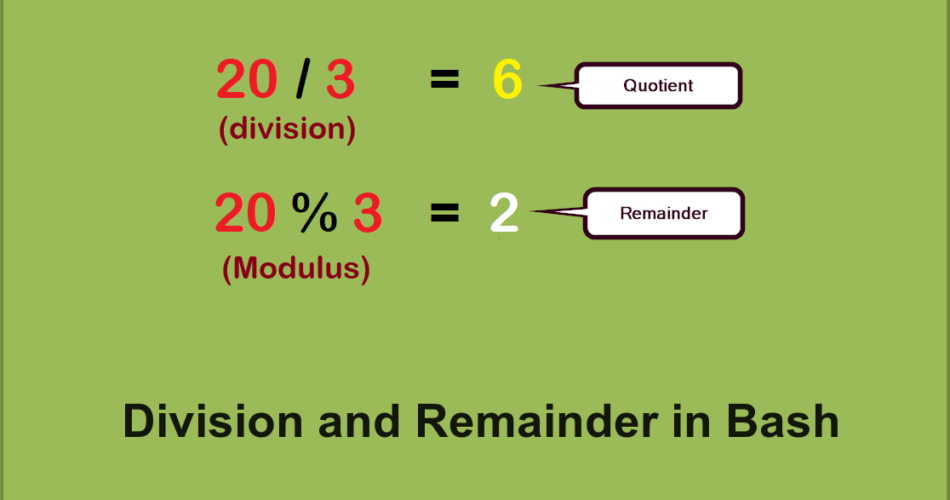 Calculating Division and Remainder in Bash calculation division Linux Tutorials remainder 