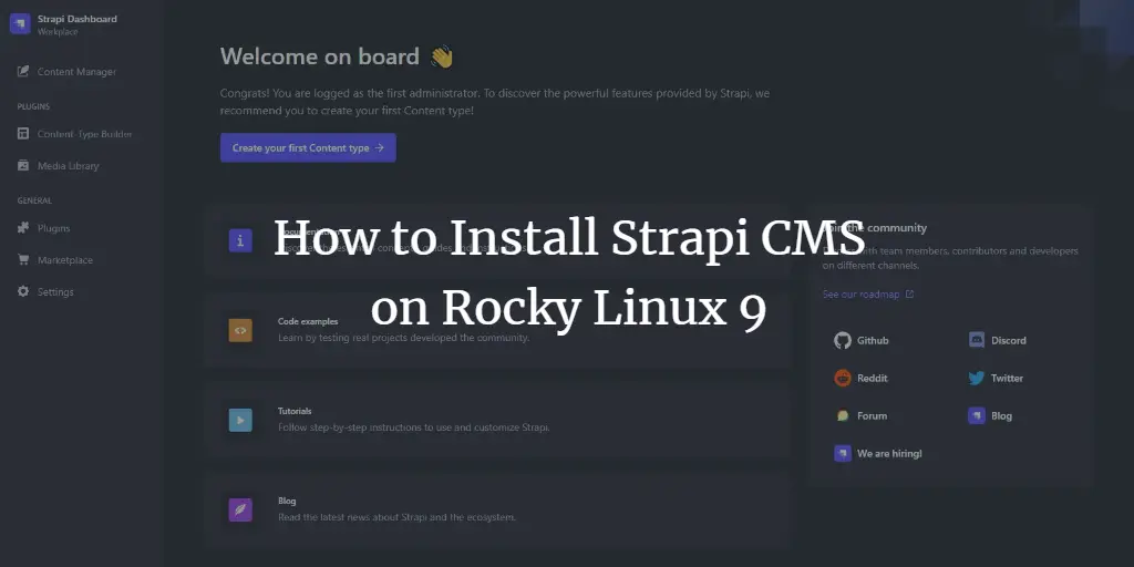 How to Install Strapi CMS on Rocky Linux 9 linux 