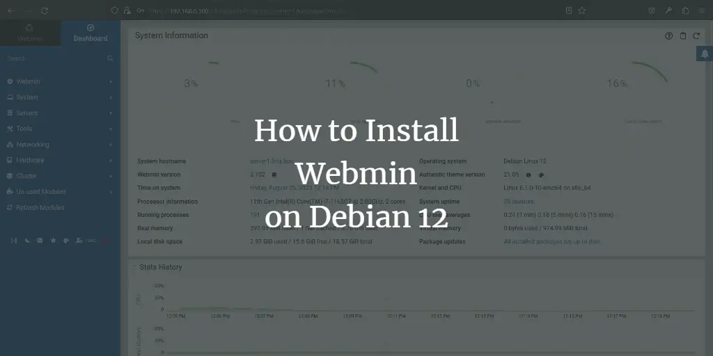How to Install Webmin on Debian 12 Debian 