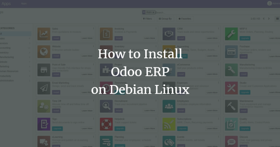 How to Install Odoo ERP on Debian Linux Debian linux 