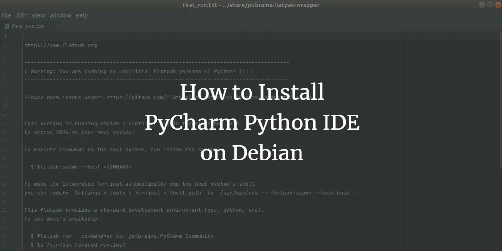 How to Install PyCharm Python IDE on Debian Debian 