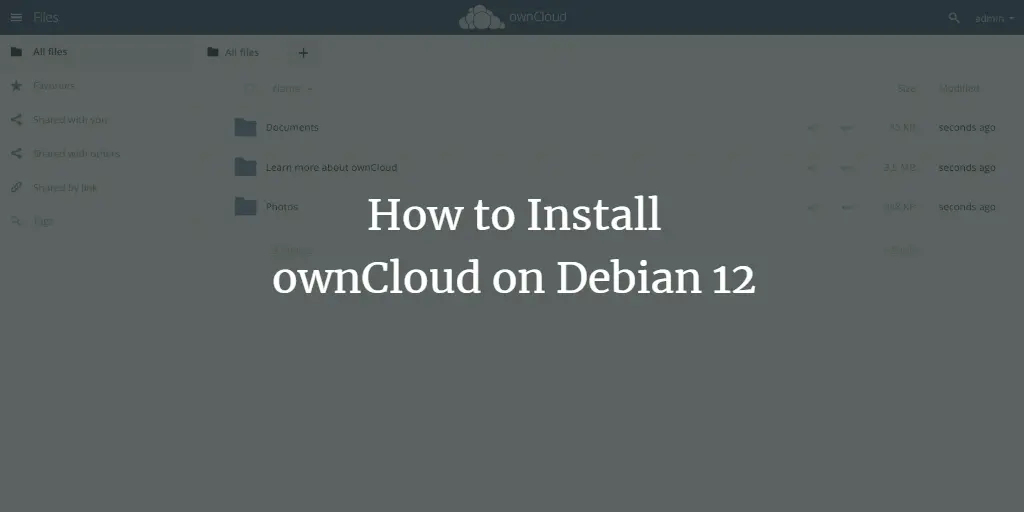How to Install ownCloud on Debian 12 Debian 