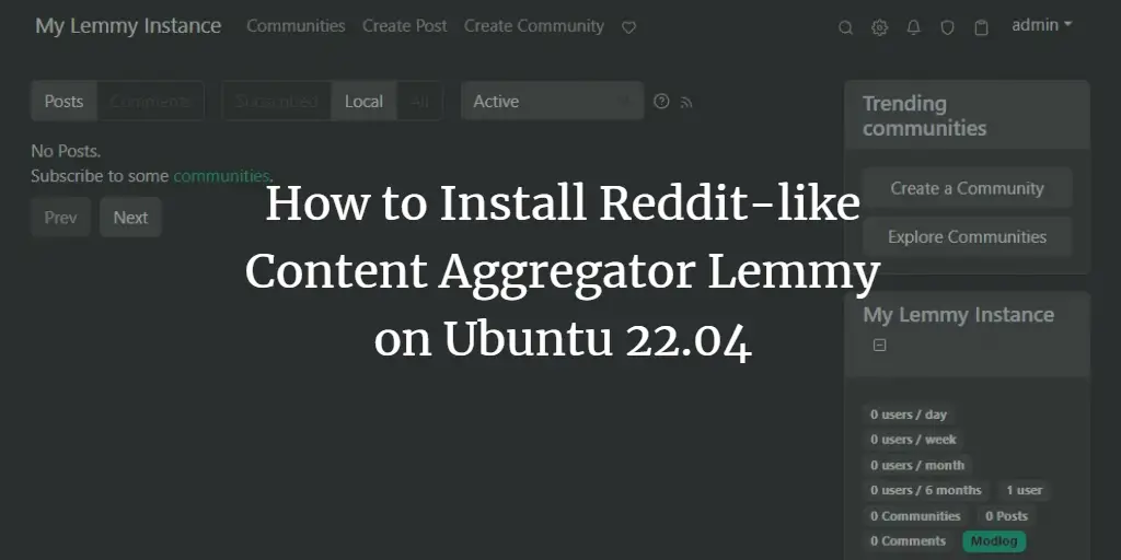 How to Install Reddit-like Content Aggregator Lemmy on Ubuntu 22.04 ubuntu 
