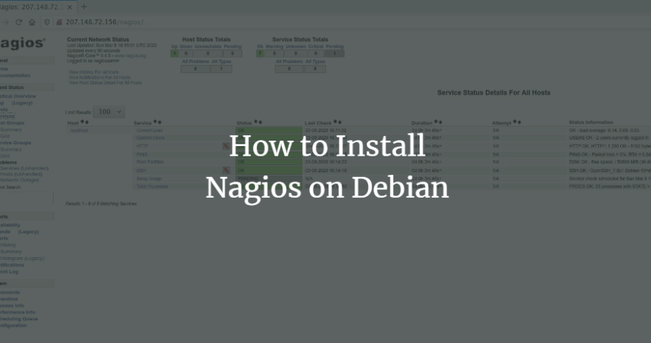 How to Install Nagios on Debian Debian linux 