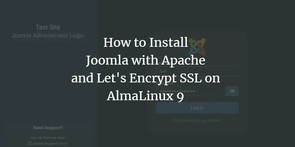 How to Install Joomla with Apache and Let's Encrypt SSL on AlmaLinux 9 linux 