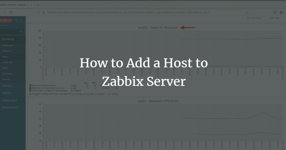 How to Add Host to the Zabbix Server Debian linux 