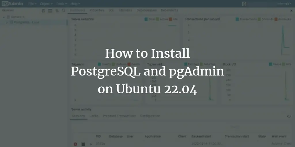 How to Install PostgreSQL and pgAdmin on Ubuntu 22.04 ubuntu 