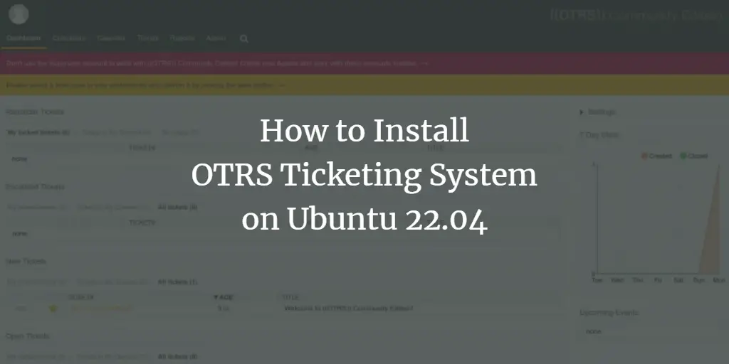 How to Install OTRS Ticketing System on Ubuntu 22.04 ubuntu 