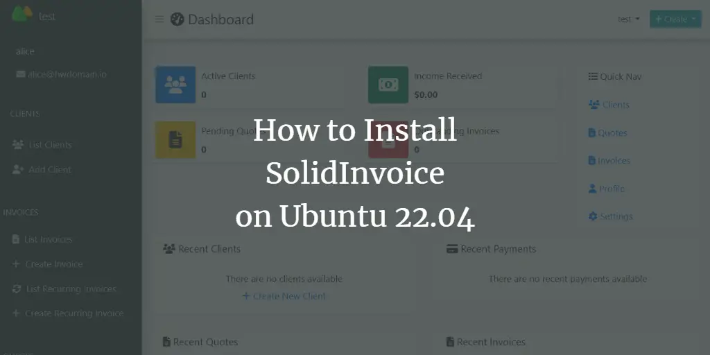 How to Install SolidInvoice on Ubuntu 22.04 ubuntu 