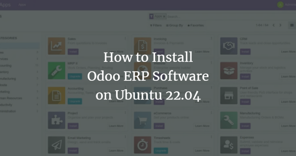 How to Install Odoo ERP Software on Ubuntu 22.04 ubuntu 