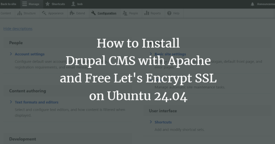 How to Install Drupal CMS with Apache and Free Let's Encrypt SSL on Ubuntu 24.04 ubuntu 