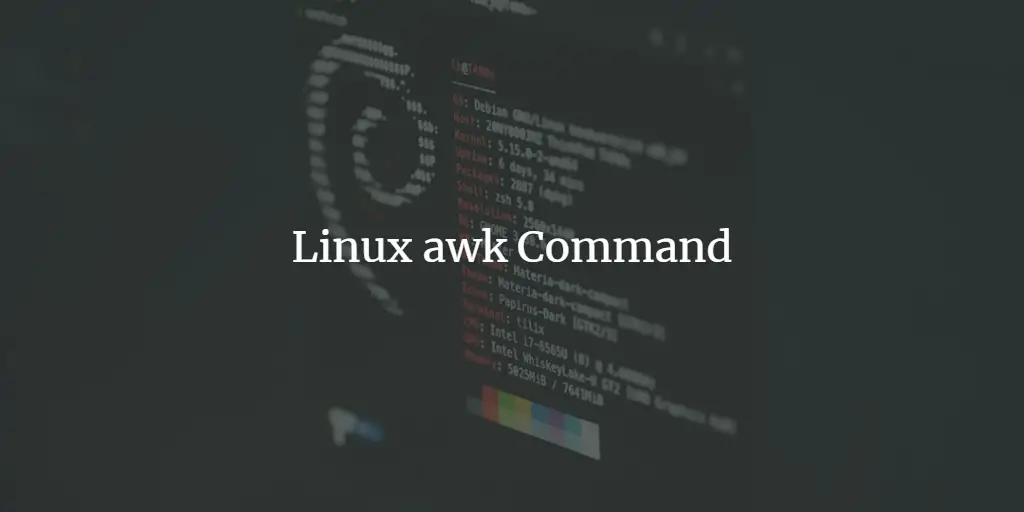 Linux awk Command linux 
