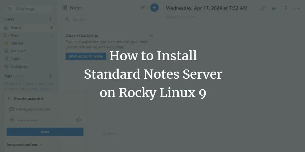 How to Install Standard Notes Server on Rocky Linux 9 linux 