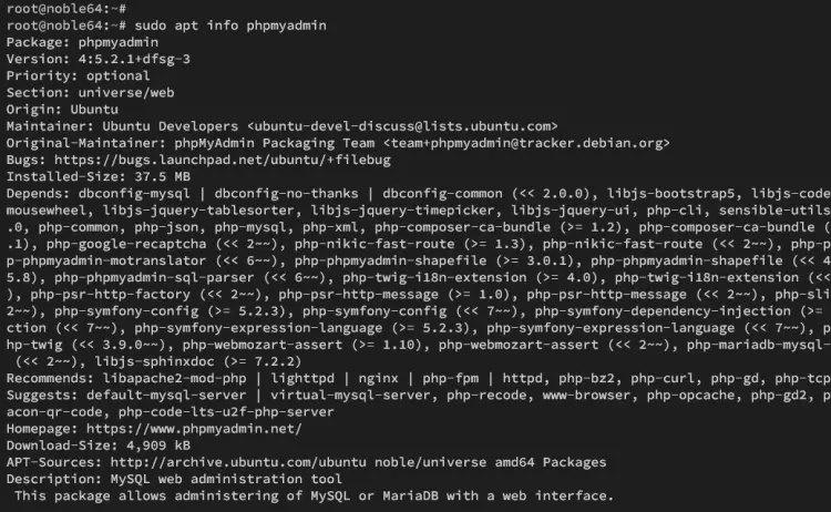 phpMyAdmin Installation on Ubuntu 24.04 ubuntu 