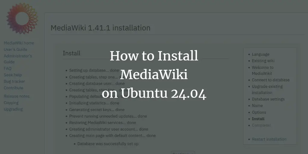 How to Install MediaWiki on Ubuntu 24.04 ubuntu 