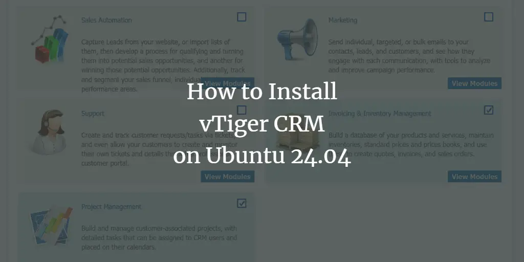 How to Install vTiger CRM on Ubuntu 24.04 ubuntu 