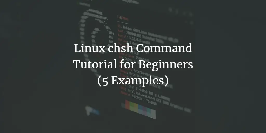 Linux chsh Command Tutorial for Beginners (5 Examples) linux 