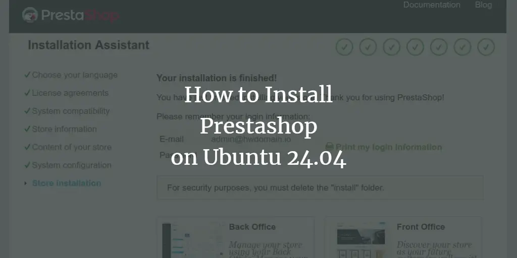 How to Install Prestashop on Ubuntu 24.04 Server ubuntu 