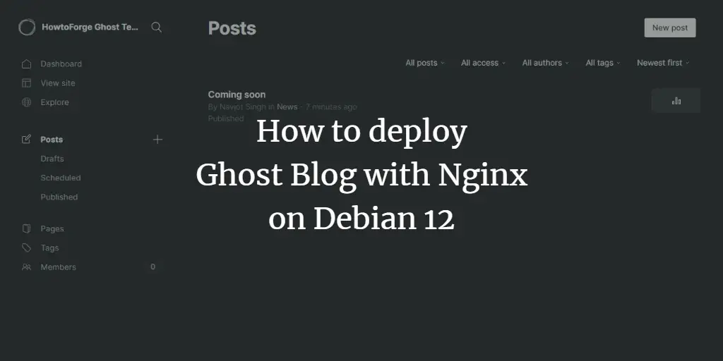 How to deploy Ghost Blog with Nginx on Debian 12 Debian 