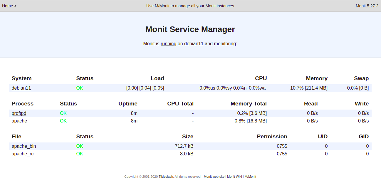 How do I install the Monit Monitoring Tool under Debian Debian linux 