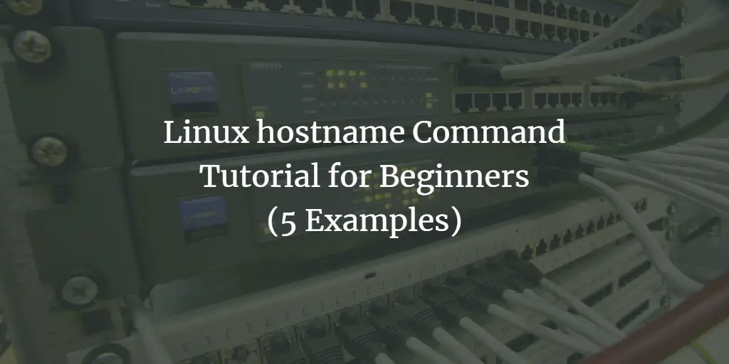 Linux hostname Command Tutorial for Beginners (5 Examples) linux 