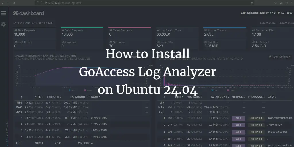 How to Install GoAccess Log Analyzer on Ubuntu 24.04 ubuntu 