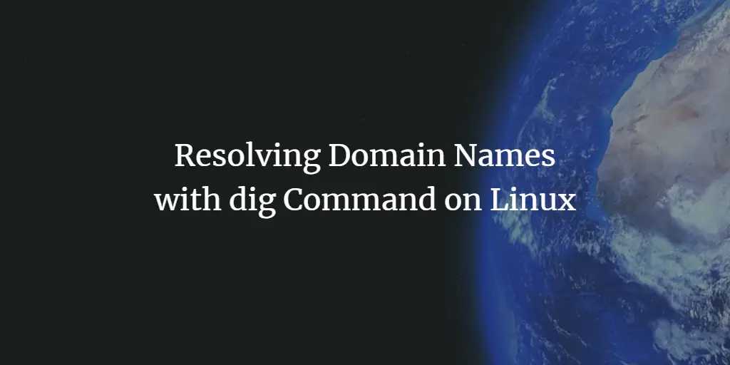 Resolving DNS Domain Names using dig Command on Linux linux 