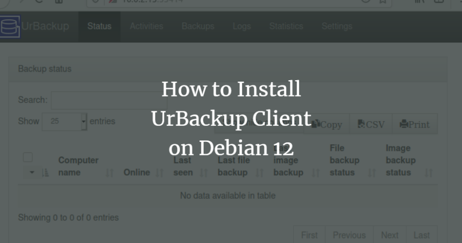 How to Install the UrBackup Client on Debian 12 and Connect It to Your UrBackup Server Debian linux 