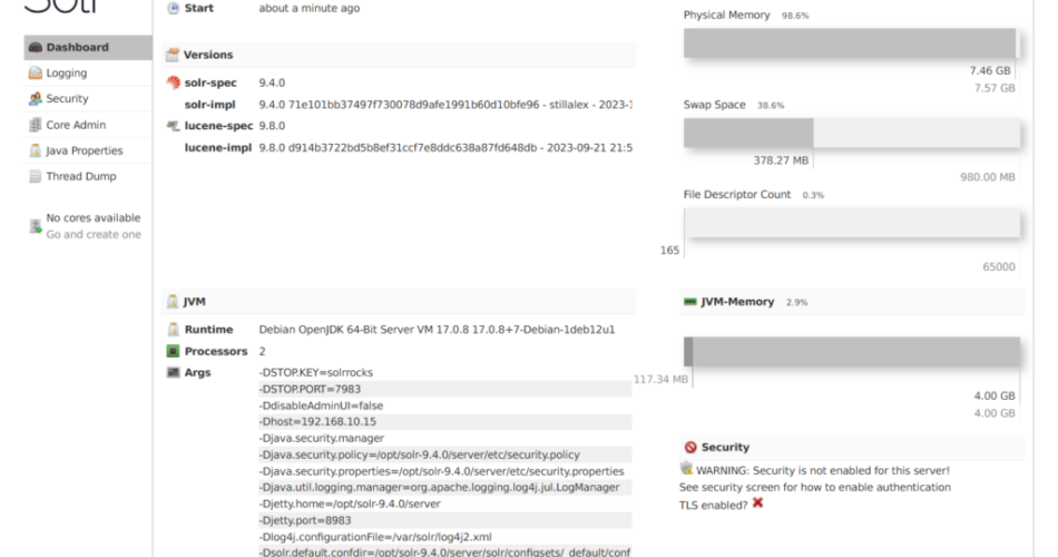 Apache Solr Installation on Debian 12 Debian linux 