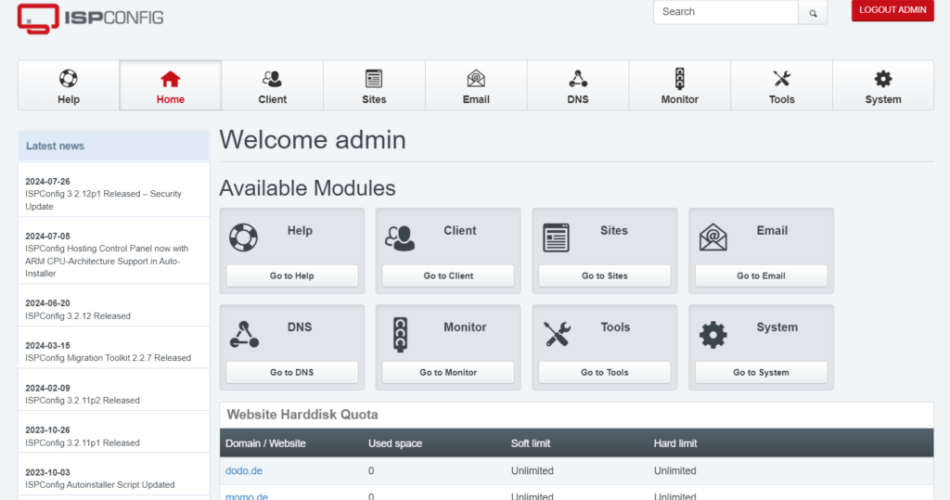 How to Install ISPConfig Hosting Control Panel with Apache Web Server on Ubuntu 24.04 linux ubuntu 