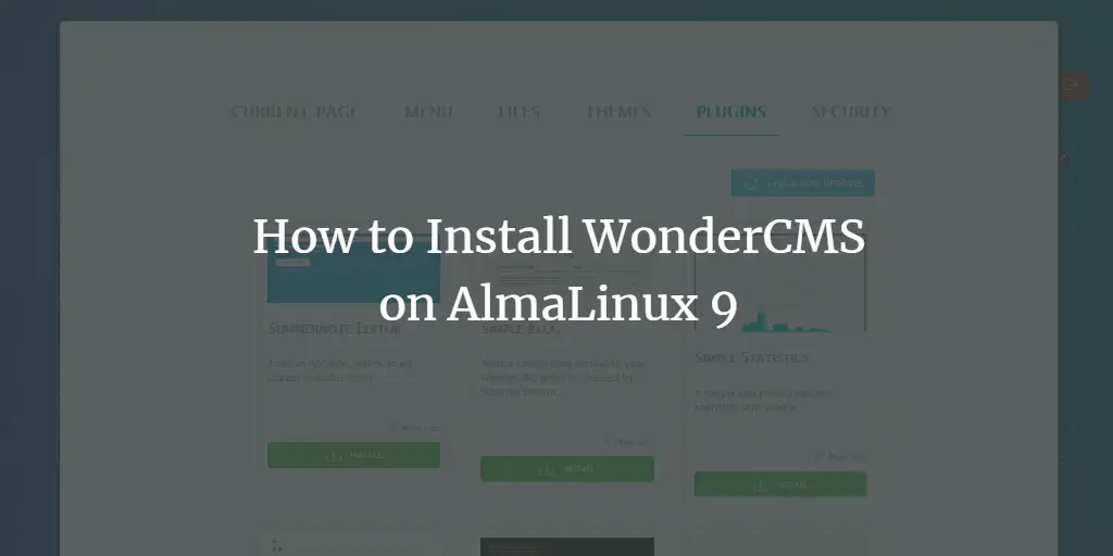 How to Install WonderCMS on AlmaLinux 9 linux 