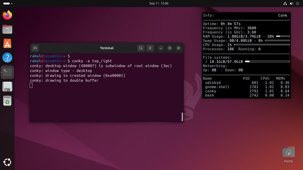 How To Install and Configure Conky in Ubuntu Conky General Articles 