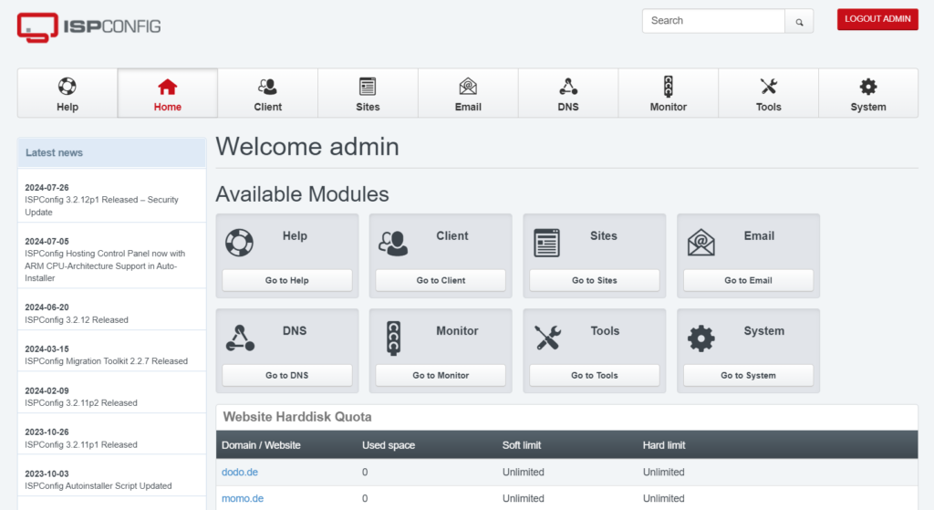 How to Install ISPConfig Hosting Control Panel with Apache Web Server on Ubuntu 24.04 linux ubuntu 