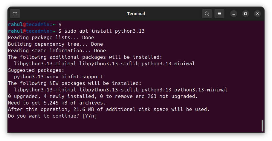 How to Install Python 3.13 on Ubuntu 24.04. 22.04 & 20.04 General Articles 